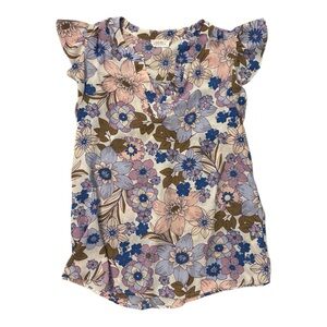 Emily Wonder Floral Flutter Sleeve Blouse